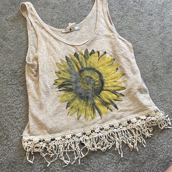 💵3 for $20✅Blu planet women’s sunflower bohemian tank top small - Picture 1 of 8